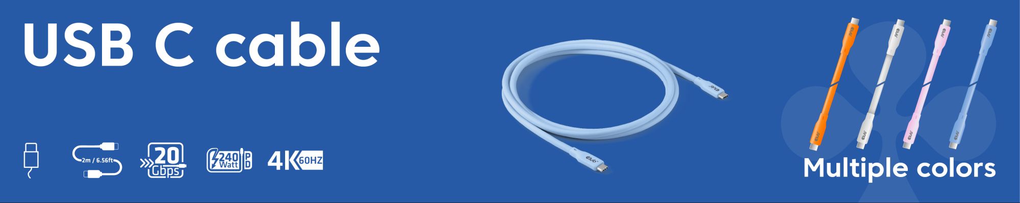 USB C cable blue