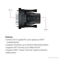 DVI-D - HDMI Pasif Adaptör