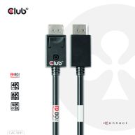 DisplayPort 2.1 Bi-Directional VESA DP80 Certified Cable 4K240Hz, 8K60Hz or 10K60Hz M/M 1.2m/3.94ft 