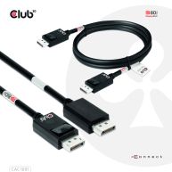 DisplayPort 2.1 Bi-Directional VESA DP80 Certified Cable 4K240Hz, 8K60Hz or 10K60Hz M/M 1.2m/3.94ft 