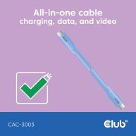 USB C cable blue