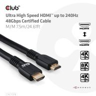 Ultra High Speed HDMI™ up to 240Hz 48Gbps Certified Cable M/M  7.5m/24.61ft 23AWG