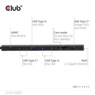 10-1 Portable Dock USB Type-C® 10Gbps to HDMI™ 8K30Hz PD3.1 Max.140Watt