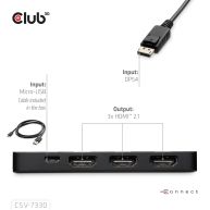 DisplayPort-auf-Dreifach-HDMI-Hub™ mit 8K60 Hz