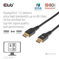 DisplayPort™ 2.1 VESA DP80 Certified Cable 8K240Hz 2m/6.6ft 