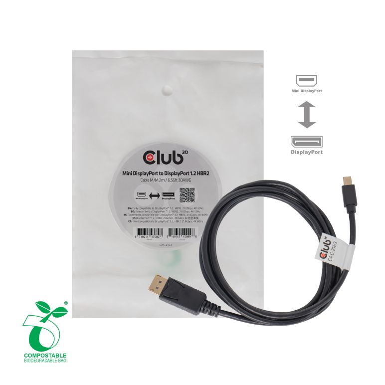 Mini DisplayPort - DisplayPort 1.2 M/M 2m/6.56ft